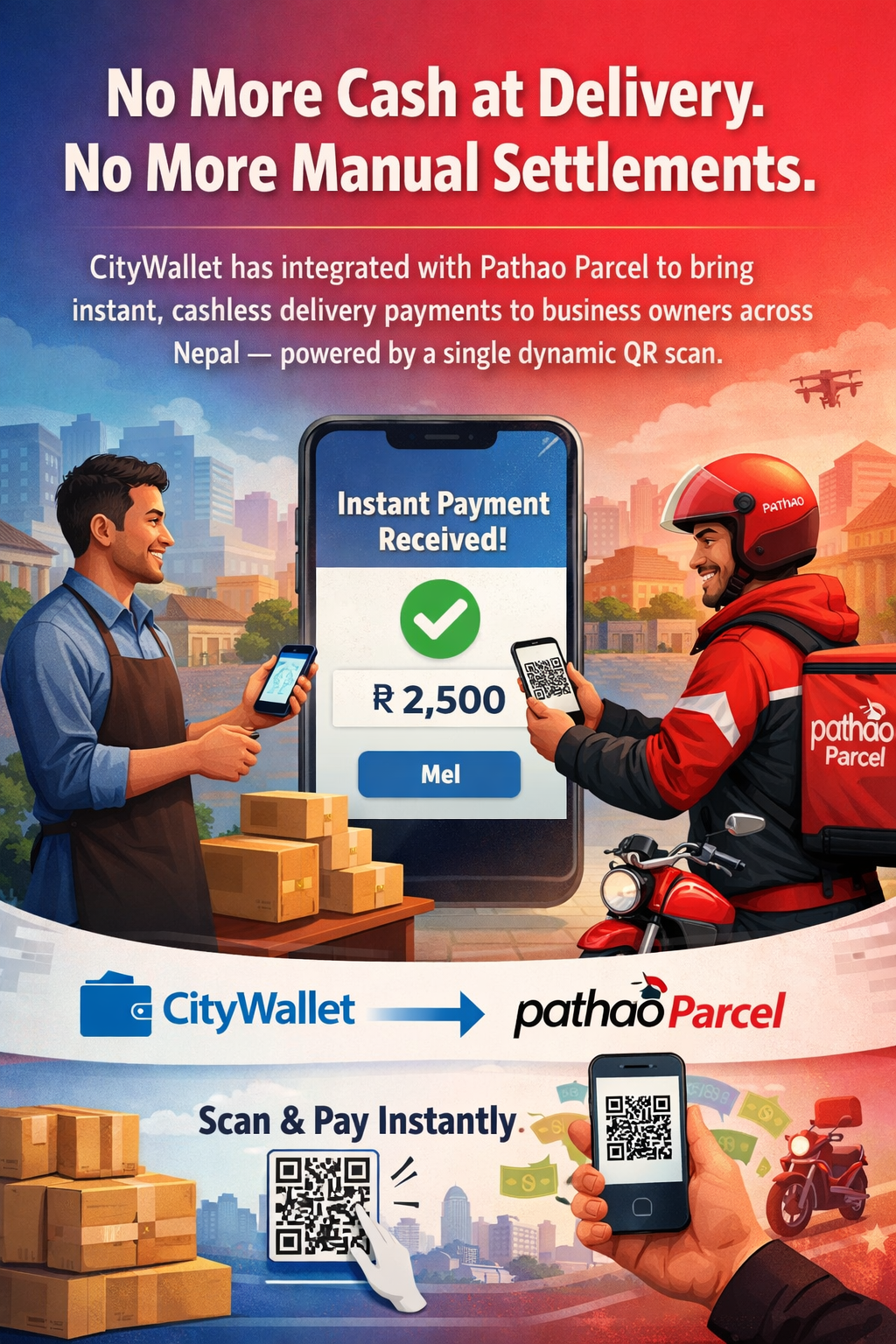 No More Cash at Delivery. No More Manual Settlements.